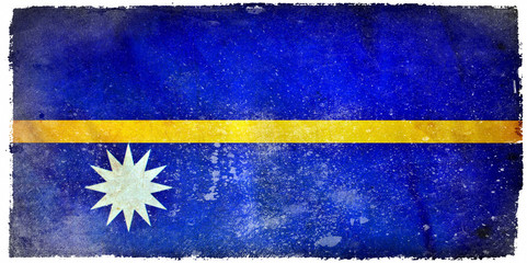 Nauru grunge flag