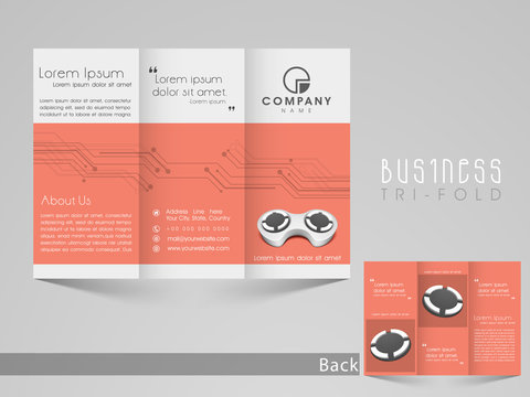 Professiona trifold brochure, catelog and flyer template for bus