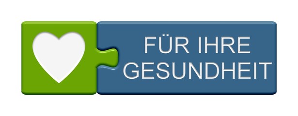 Obraz premium Puzzle Button: Für Ihre Gesundheit