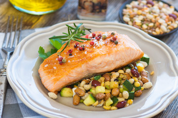 Grilled salmon