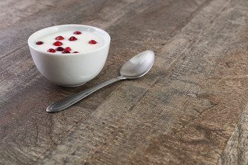 Yogurt on the table