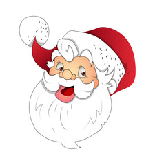 Funny Laughing Santa Face