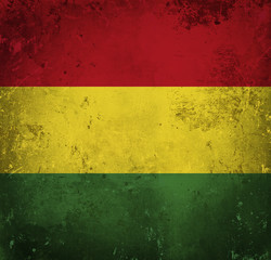 Grunge flag of Bolivia