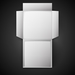 White Package Box Illustration Isolated On Black Background