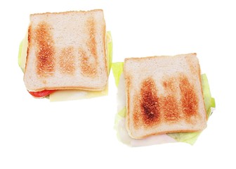 Käsetoast und Schinkentoast