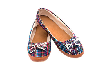Woman shoes on white background