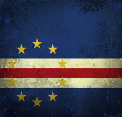 Grunge flag of Cape Verde