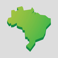 Green Brazil map