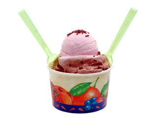 Eisbecher mit 2 Löffeln