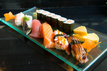 Close up of variety Sushi Set