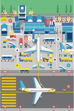 Vector background with airport