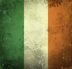 Grunge flag of Ireland