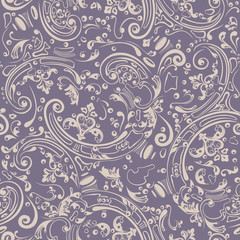 Seamless  vintage pattern fancy decorative elements
