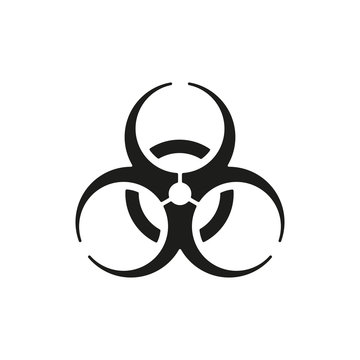 The biohazard icon. Biohazard symbol. Flat