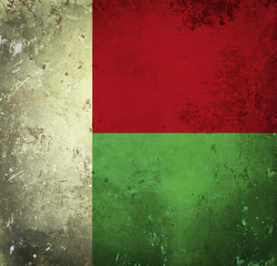 Grunge flag of Madagascar