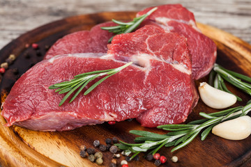 Raw beef meat