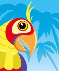 Vector illustration. Parrot.