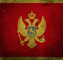 Grunge flag of Montenegro