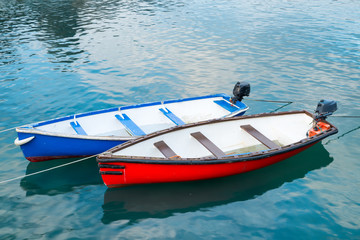 Red and Blue Boats