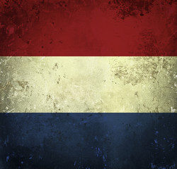 Grunge flag of Netherlands