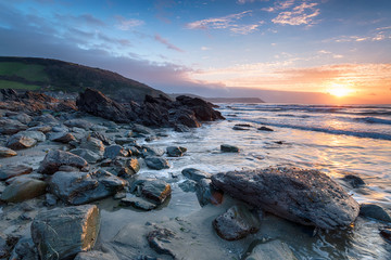 Dramatic Sunrise on the Cornwall Coast