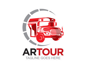 Bus Car and Truck Logo Vector