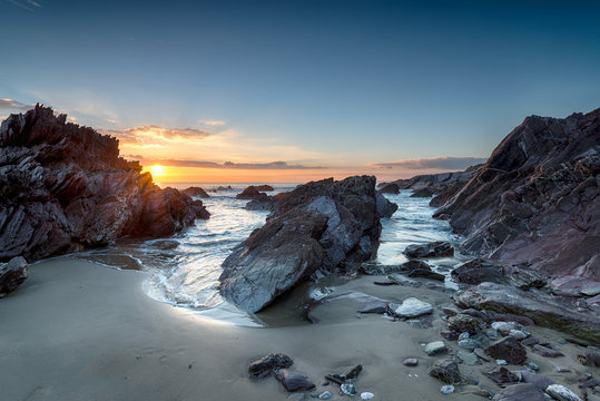 Sunset On Whitsand Bay