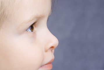 macro eyes of a child