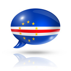Cape Verdean flag speech bubble