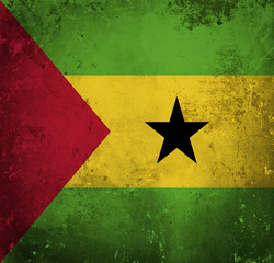 Grunge flag of Sao Tome and Principe