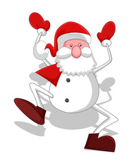 Dancing Old Funny Santa Claus