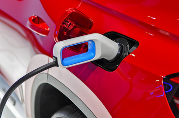 Fototapeta premium electric vehicle charging