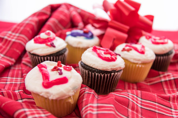 Valentines Day - cupcakes spelling LOVE