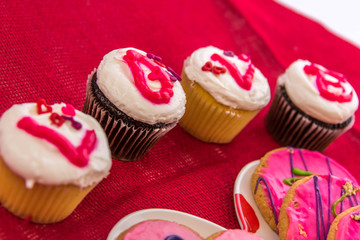 Valentines Day - cupcakes spelling LOVE