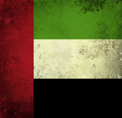 Grunge flag of United Arab Emirates