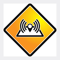 Navigation radar sign, vector