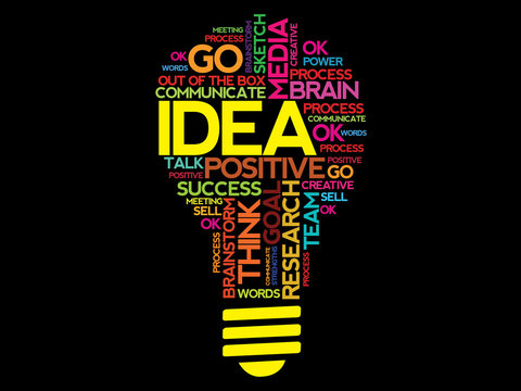 Free Idea Light Bulb Word Cloud Generator