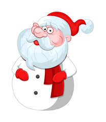 Scared Old Santa Character