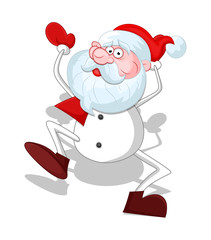 Scared Santa Dancing