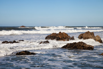 Fototapeta na wymiar Atlantic waves at Portugal coast.