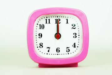 collection of clock From 12:00 to 1:00 AM and PM isolated in whi