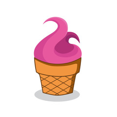 Vector sign pink ice cream