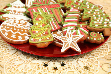 Christmas gingerbread cookies