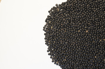 black lentils close up
