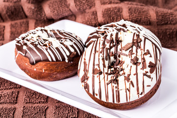 donut on white plate