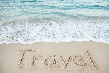 Travel Written On Sand By Sea