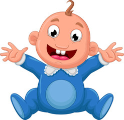 Obraz premium happy baby boy cartoon