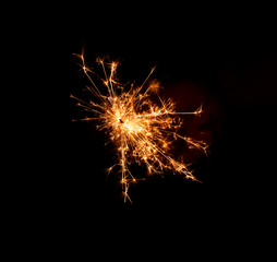 sparklers orange light