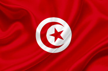 Tunisia waving flag