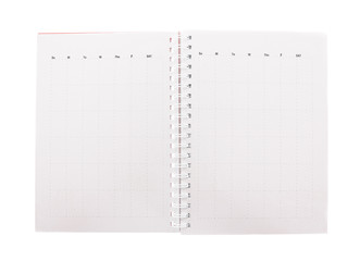 notebook isolated on white